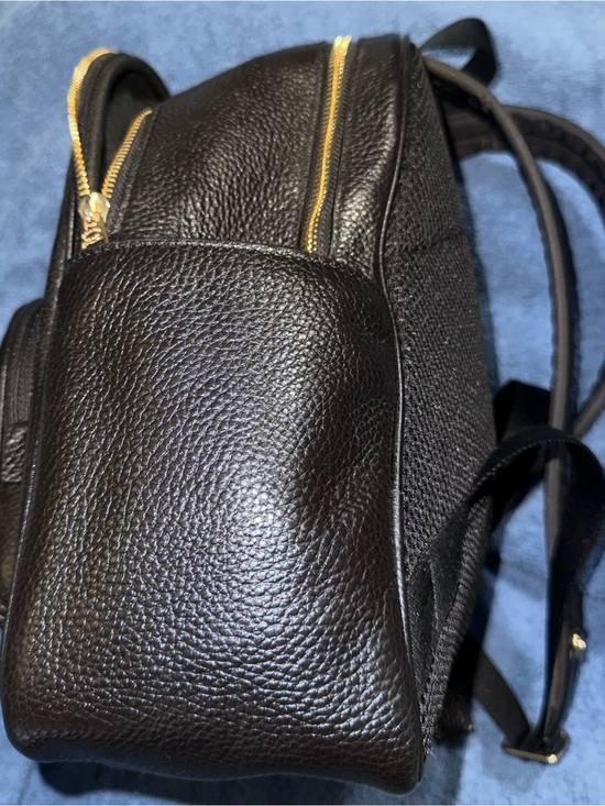Coach Black Pebbled Leather Men’s Backpack with Gold Logo main image 6